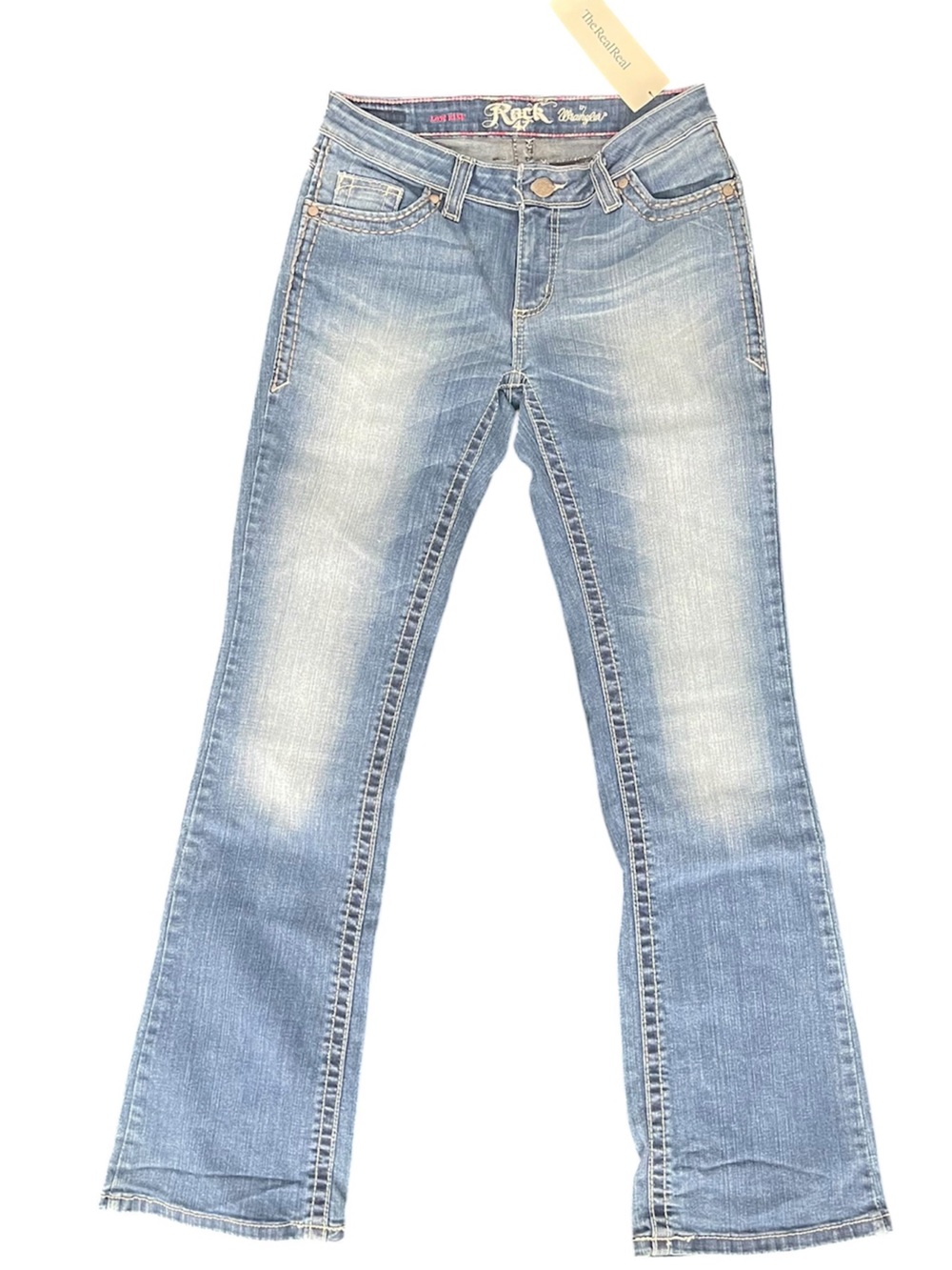 Wrangler Rock 47 Low Rise Straight Leg Denim Jeans Women's Size 27x32